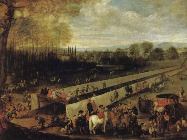 MAZO, Juan Bautista Martinez del The Hunting Party at Aranjuez oil painting picture